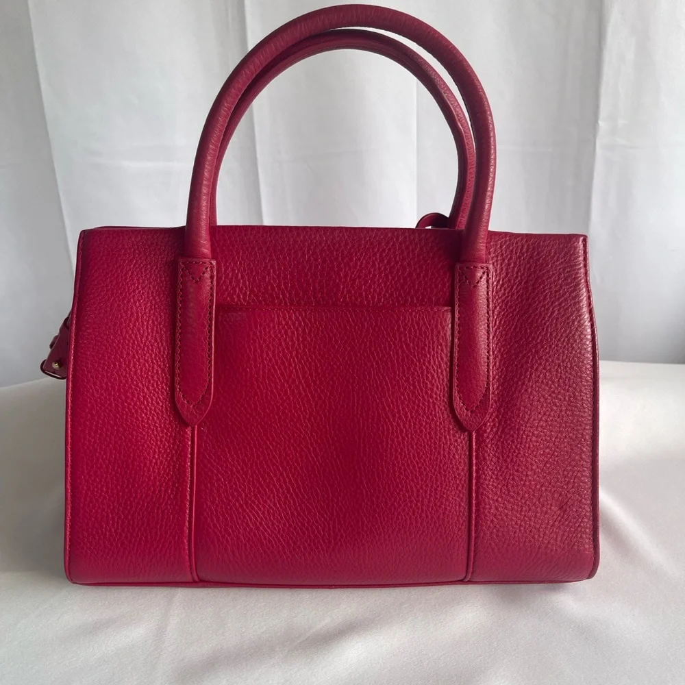 RADLEY LONDON Red Leather Structured Satchel - Picture 7 of 10